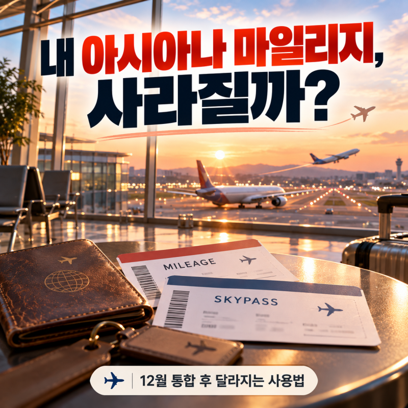 아시아나 마일리지 합병하면 사라질까?｜12월 17일 대한항공 통합 후 달라지는 사용법