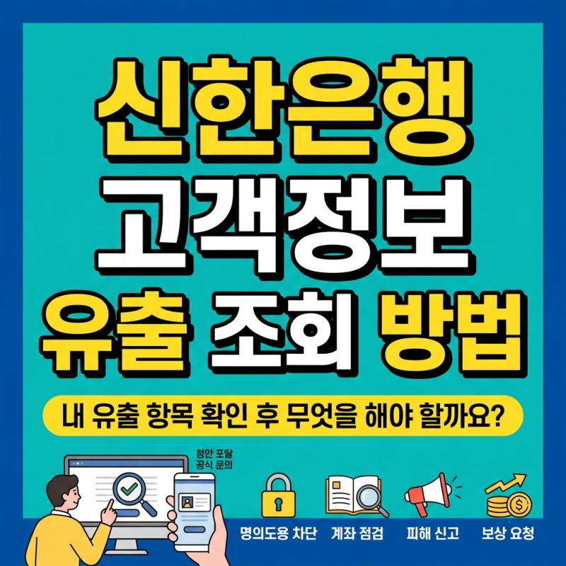 또 유출 됐다고?... 신한은행 고객정보 유출 조회, 보상 신청은 어떻게하지?