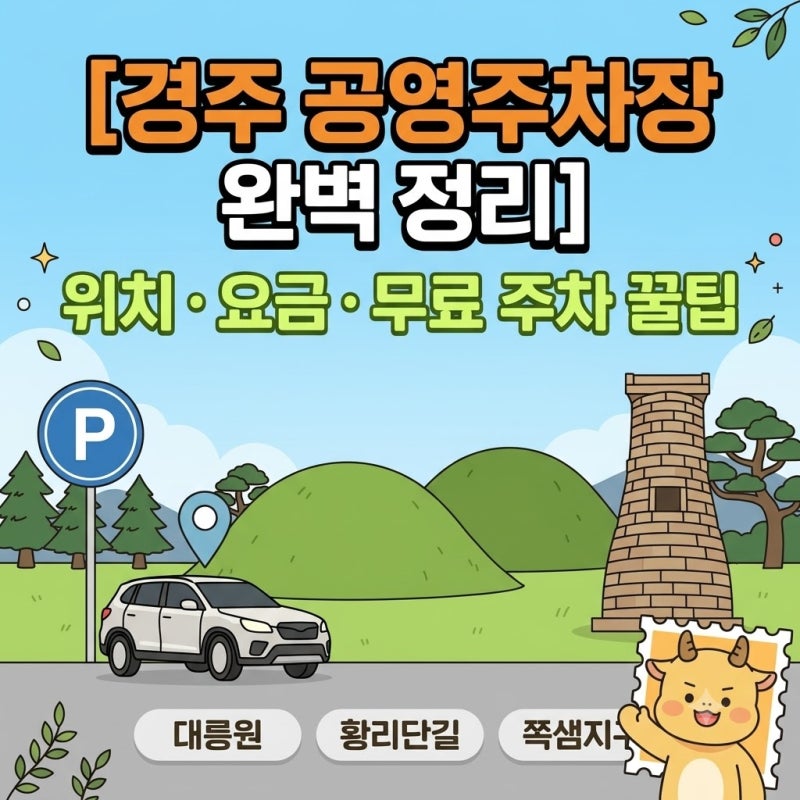 [경주 공영주차장 완벽 정리] 대릉원·황리단길 위치, 요금, 꿀팁 총정리 (주차난 완벽 해결!)