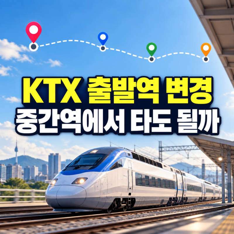KTX 출발역 변경, 중간역에서 타도 될까