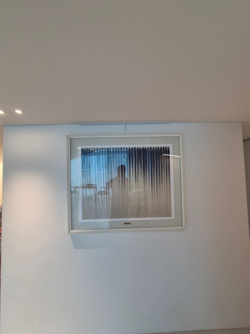 아산 액자레일 설치 아파트 거실 대형 그림 액자걸이와이어 시공