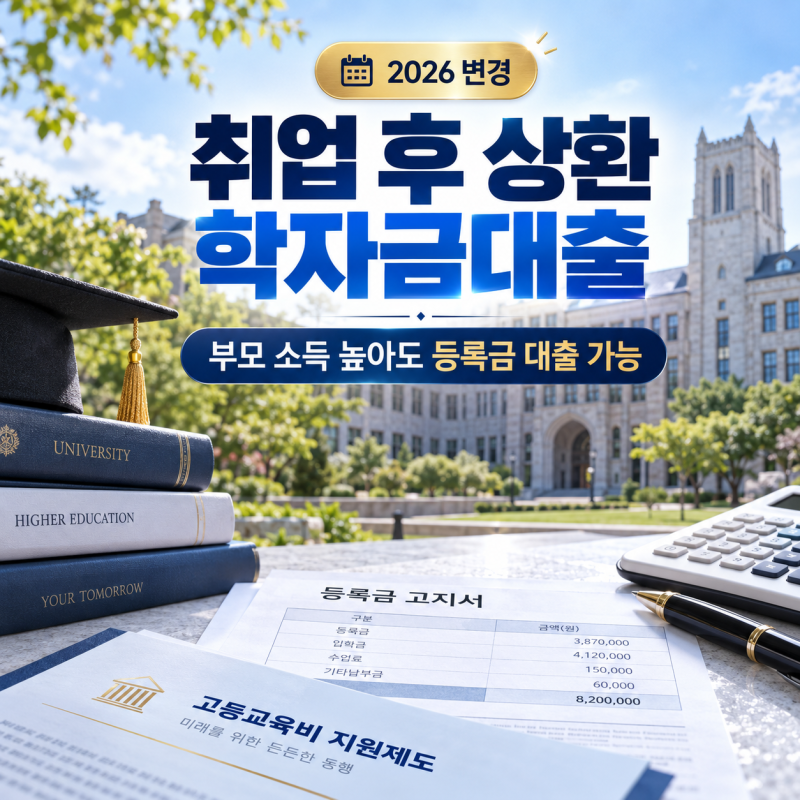 부모 소득 높아 포기했다면, 취업 후 상환 학자금대출 올해 조건 달라졌습니다