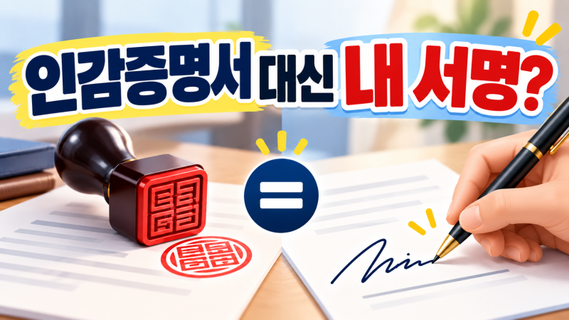 본인서명사실확인서, 인감증명서 대신 쓸 수있을까? 발급방법까지 알아봤다.