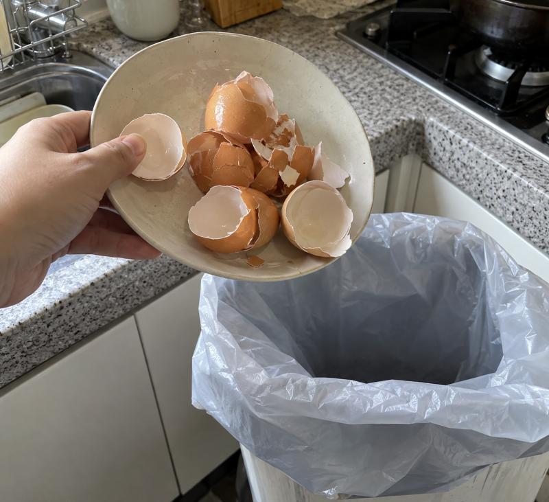 계란껍질 버리는법, 삶은 계란 껍질은요