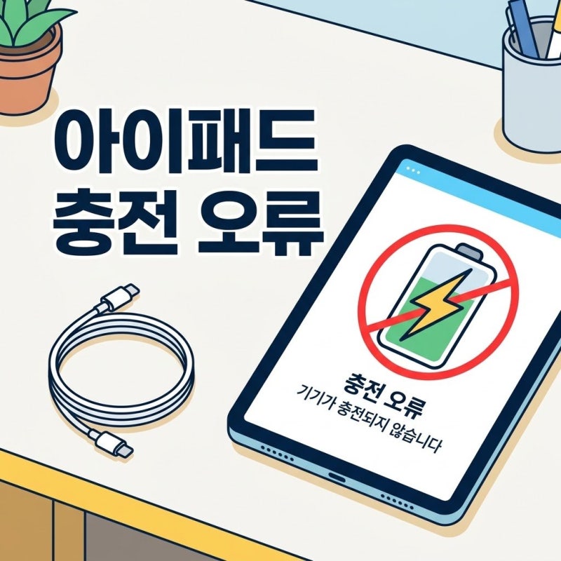 아이패드 정품 충전 인식 오류 떴을 때 1분 만에 끝내는 점검 순서