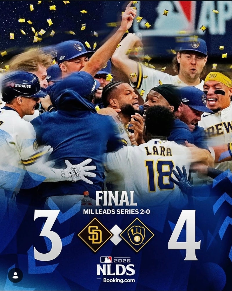 ⚾ MLB 포스트시즌 오늘의 결과! 밀워키 극적인 끝내기·애틀랜타 반격 성공
