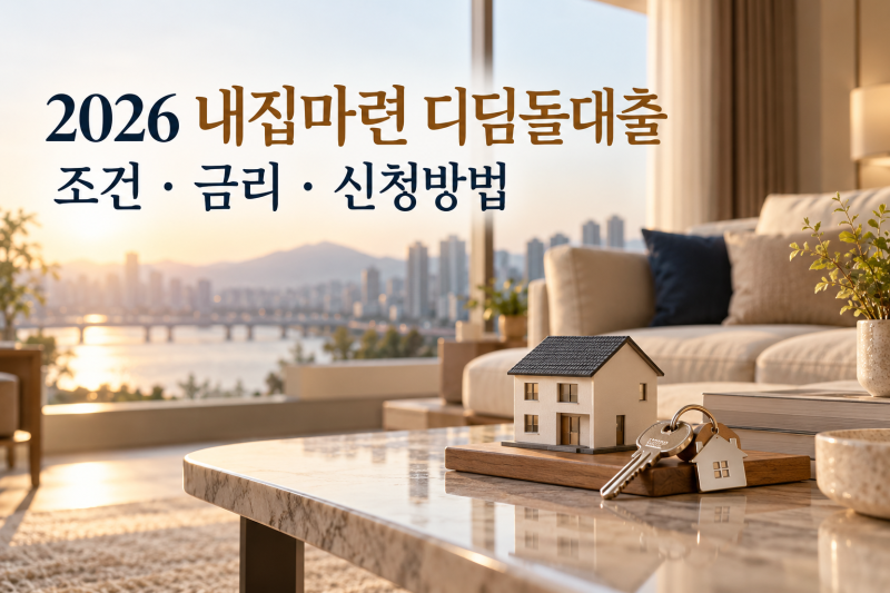 2026 내집마련 디딤돌대출 조건·신청방법 (+금리·생애최초 한도·소득·준비서류)
