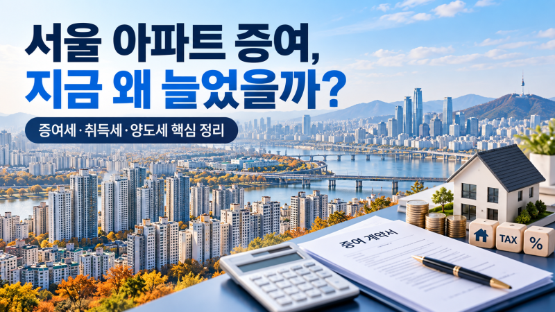 증여세 계산법 총정리｜서울 아파트 증여 3년 반 만에 최대 동작구는 무려 40배, 공제·취득세....