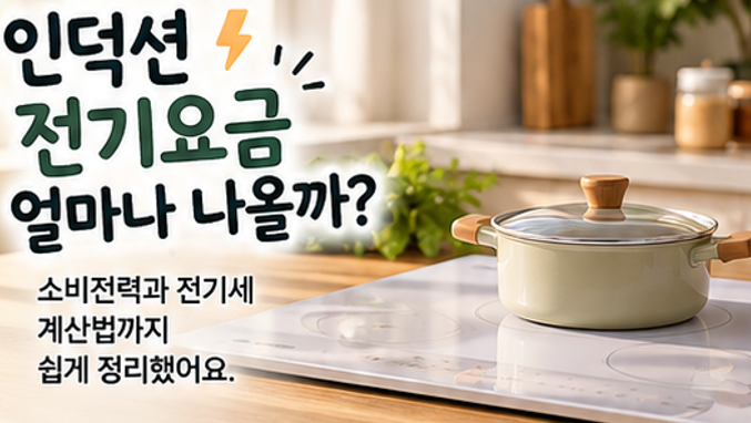 인덕션 전기요금 얼마나 나올까? 소비전력 3400W 직접 계산해보니