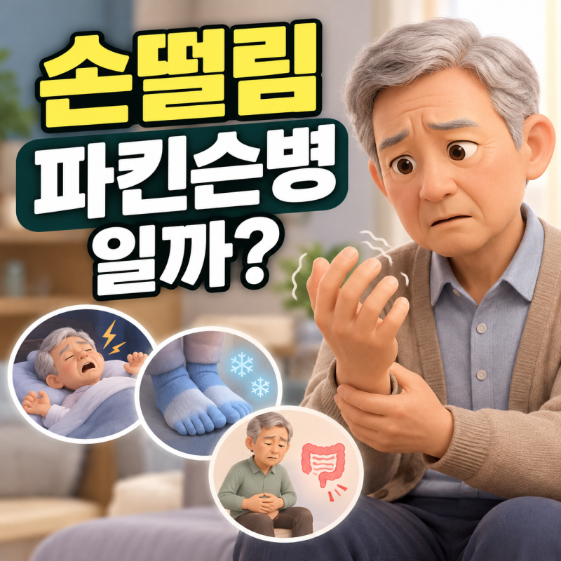 단순 손떨림일까? 파킨슨병 원인과 손떨림·수면장애·수족냉증의 연관성