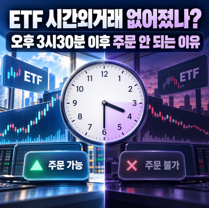 ETF 시간외거래 없어졌나 거래시간 애프터마켓에서 안 되는 이유