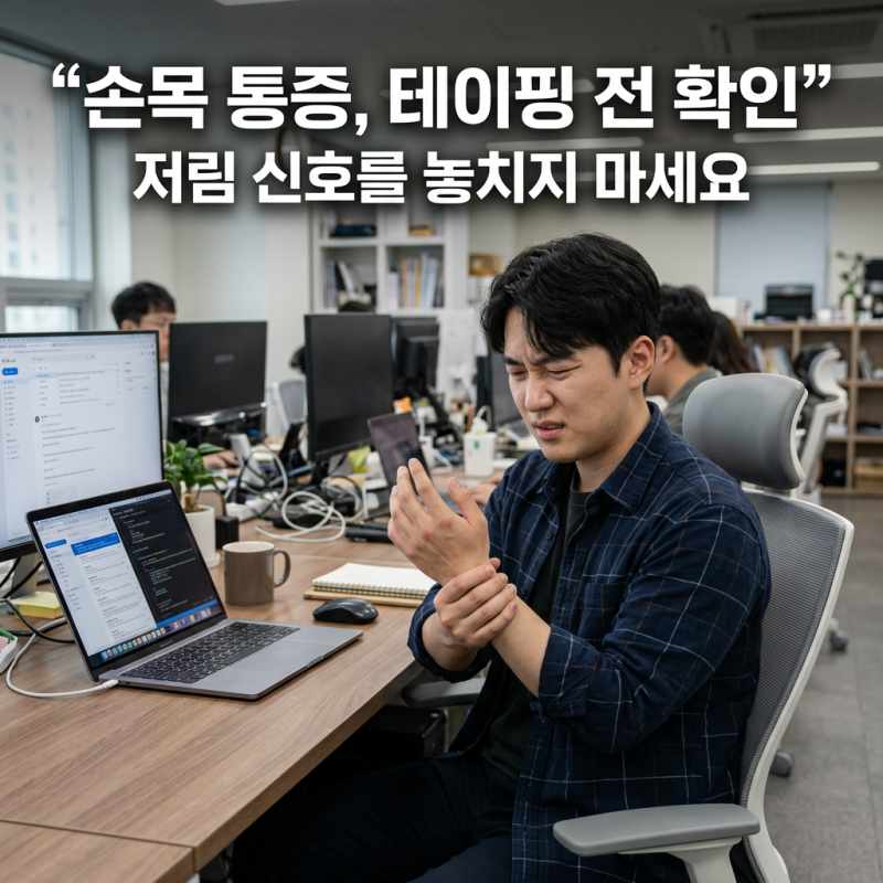 손목 통증, 테이핑 전 확인할 점과 손목터널증후군 신호