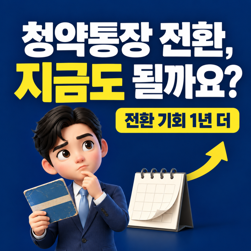 청약통장 전환 2026년 9월 30일 놓쳤어도 2027년 9월 30일까지예요