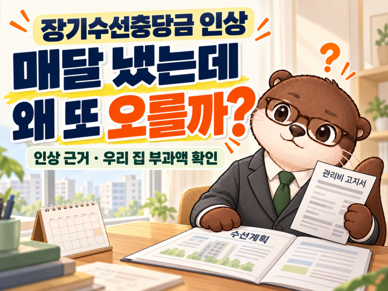 장기수선충당금 인상, 매달 내는데 왜 또 올릴까?
