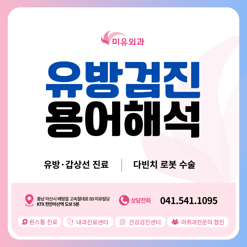 천안 유방검진 결과지에서 자주 보이는 용어, 어떻게 해석해야 할까요?