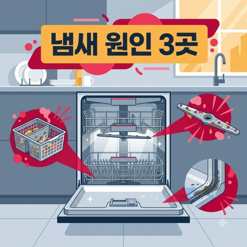역한 식기세척기 냄새, 구연산 3스푼으로 잡는 방법