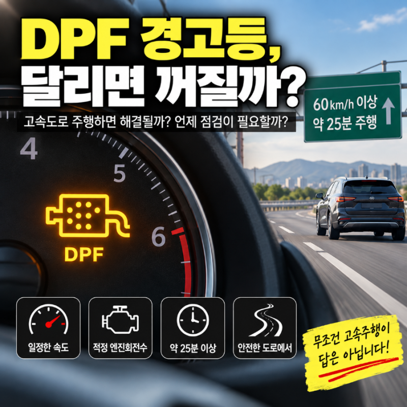 DPF 경고등, 달리면 꺼질까?