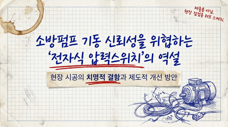 소방펌프 전자식 압력스위치현장에서 꼭 알아야 할 문제점과 관리법 (전 3편) 1편:시공 논란 ....