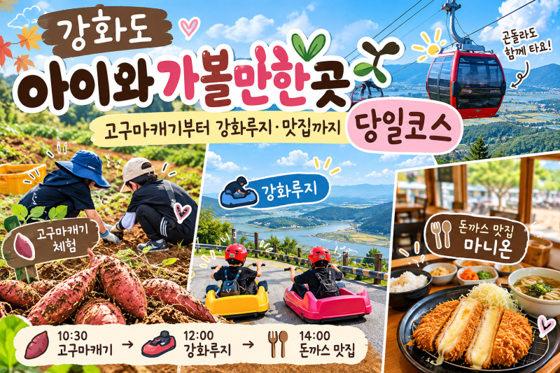 강화도 아이와 가볼 만한 곳 추천 | 고구마 캐기부터 강화 루지. 맛집까지 당일코스