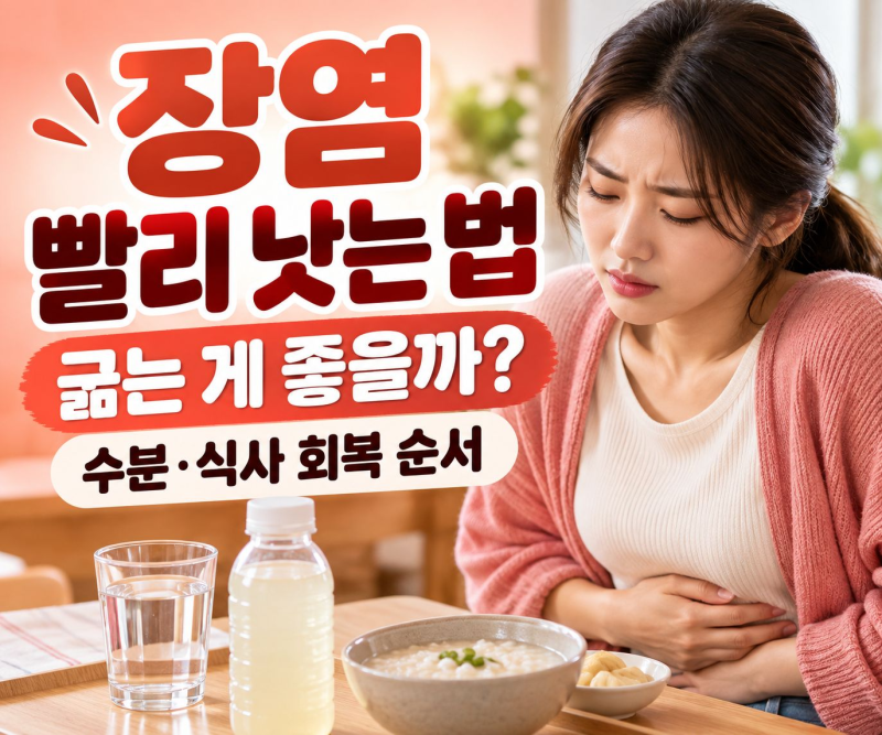 장염 빨리 낫는 법, 굶는 게 좋을까? 수분·식사 회복 순서