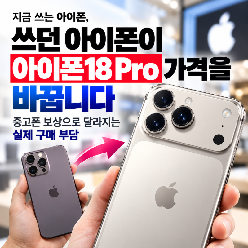 아이폰18 Pro 중고폰 보상 쓰던 아이폰 반납하면 얼마나 저렴해질까?