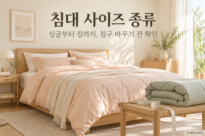 침대 사이즈 종류, 싱글·슈퍼싱글·퀸·킹 규격과 침구 고르는 법