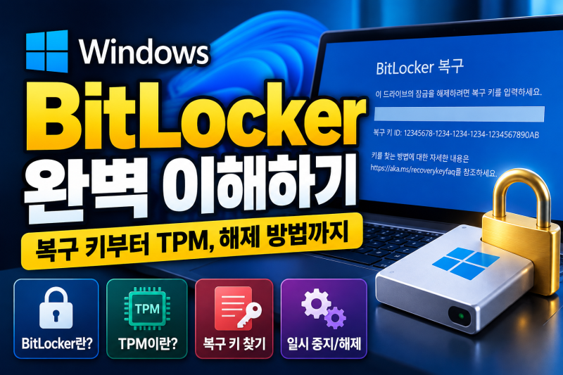 Windows BitLocker 완벽 이해하기｜복구 키부터 TPM, 해제 방법까지