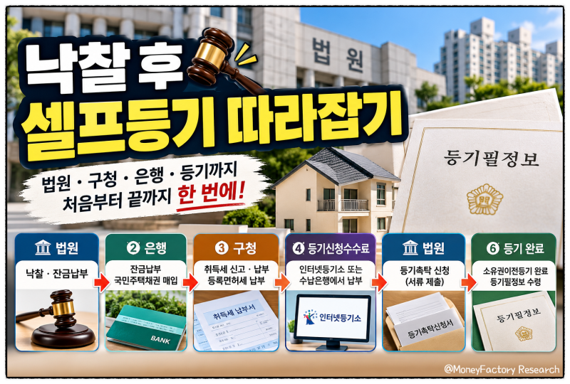 아파트 낙찰 후 법무사 없이 잔금부터 셀프등기 완벽정리
