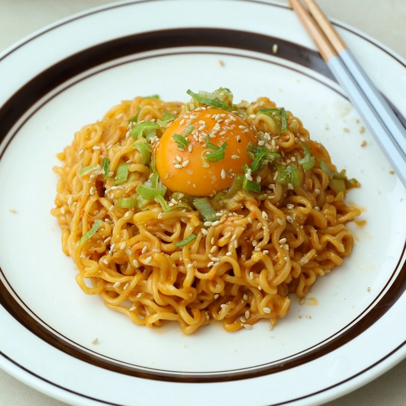 신라면 비빔면 만들기｜땅콩버터 넣은 매콤고소 비빔라면 레시피