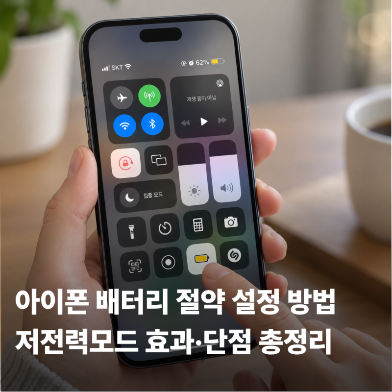 아이폰 배터리 절약 설정 방법｜저전력모드 효과·단점 총정리