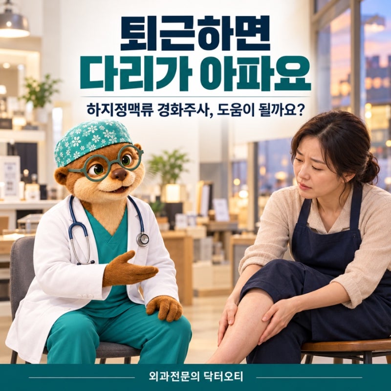 오래 서서 일하면 저녁에 다리가 아파요｜하지정맥류 경화주사가 도움이 될까요?