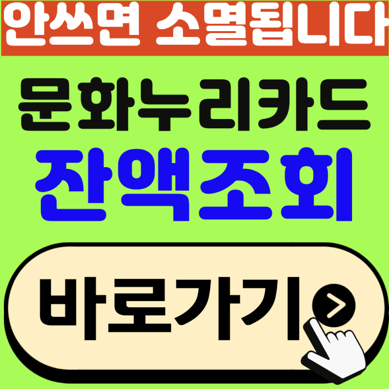 문화누리카드 잔액조회 쉽게 확인하는 방법 바로가기(2026년 최신)