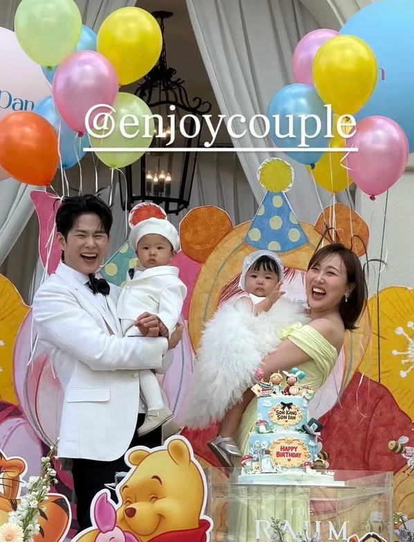강남서 터진 초호화 돌잔치 현장, 손민수♥임라라, 축하 폭발한 쌍둥이 돌잔치