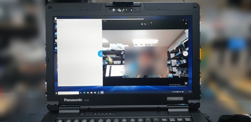 산업용 노트북 파나소닉 터프북 FZ-55 군부대 반입 위해 카메라, 와이파이 제거