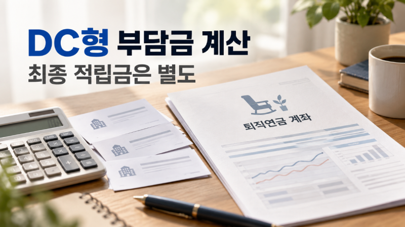 퇴직연금 DC형 계산, 회사 부담금과 최종 적립금은 같은 계산이 아니에요