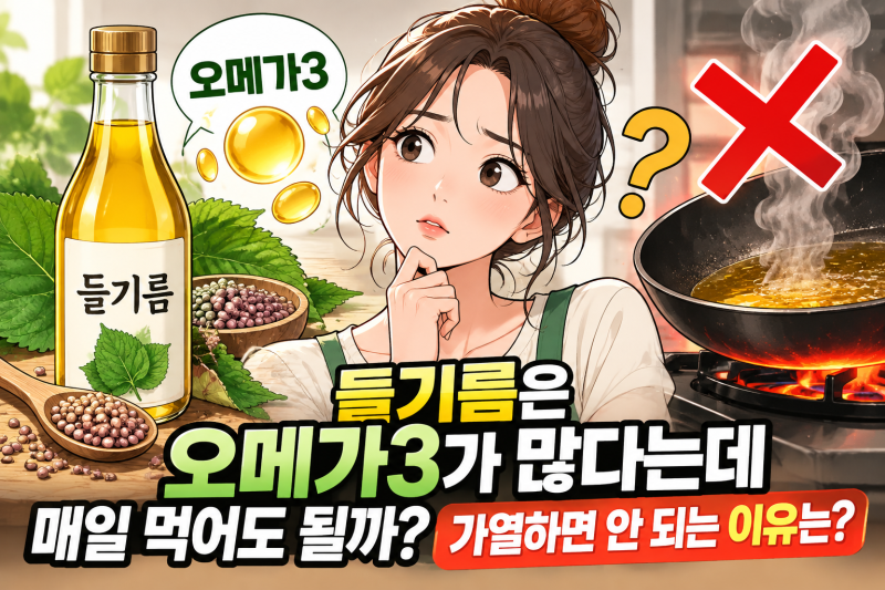 들기름 매일 먹어도 될까? 가열하면 안 되는 이유와 올바른 섭취법