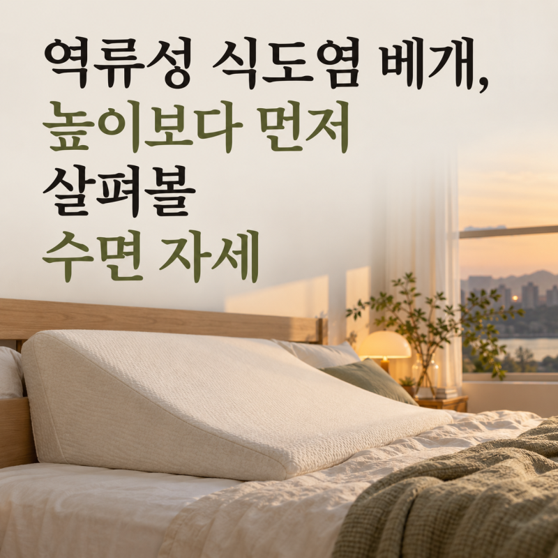 역류성 식도염 베개, 높이보다 먼저 살펴볼 수면 자세