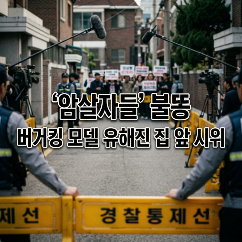암살자들 유해진 집 앞 사과하라 요구하는 보수 성향 단체들