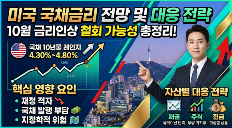 미국 국채금리 전망 및 10월 금리인상 철회 가능성 총정리 (투자 전략)