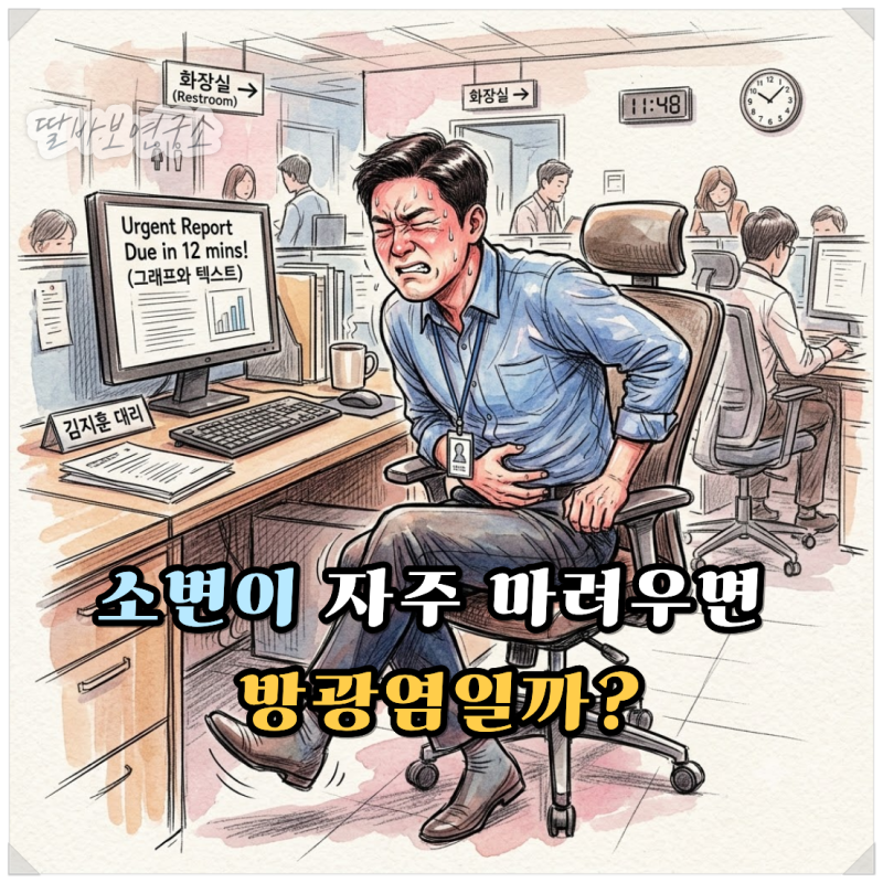 소변 자주 마려움 방광염 차이, 볼일 볼 때 '찌릿한 통증'이 없다면 방광염이 아닐 수 있습니....