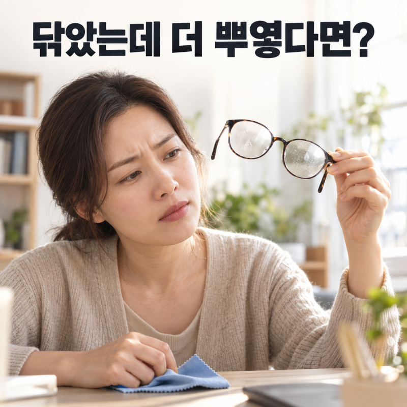 안경 닦을수록 더 뿌옇다면? 렌즈보다 먼저 확인할 것