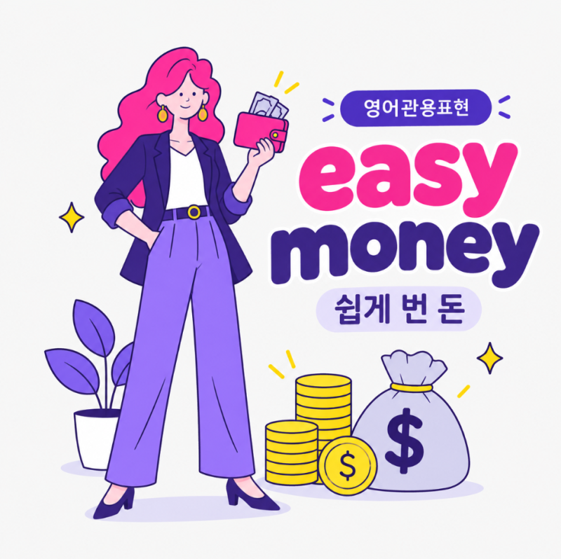 힘 안 들이고 번 돈을 뜻하는 영어 관용표현 Easy money 쓰임