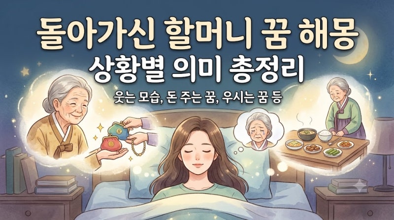 돌아가신 할머니 꿈 해몽 상황별 의미 총정리