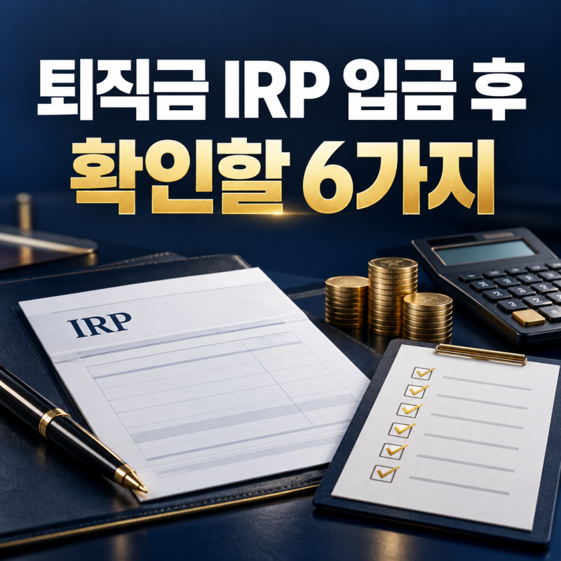 퇴직금 IRP 계좌로 받는 이유｜해지·연금 수령과 세금 차이