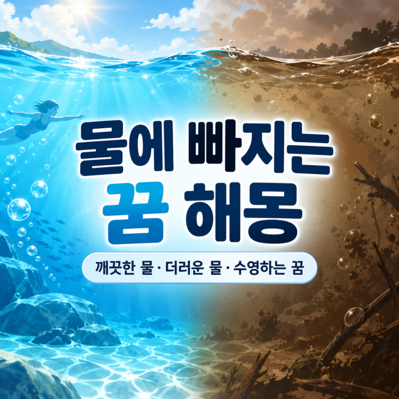 물에 빠지는 꿈 해몽, 깨끗한 물·더러운 물과 수영하는 꿈은 길몽일까?