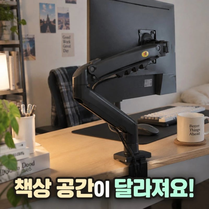 노스바유 NB F80 싱글 모니터암 거치대 스펙 및 설치 팁 정리
