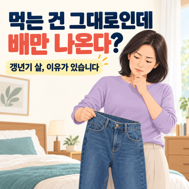 갱년기 살찌는 이유｜먹는 건 그대로인데 배만 나와... 더 굶기 전에 확인하세요