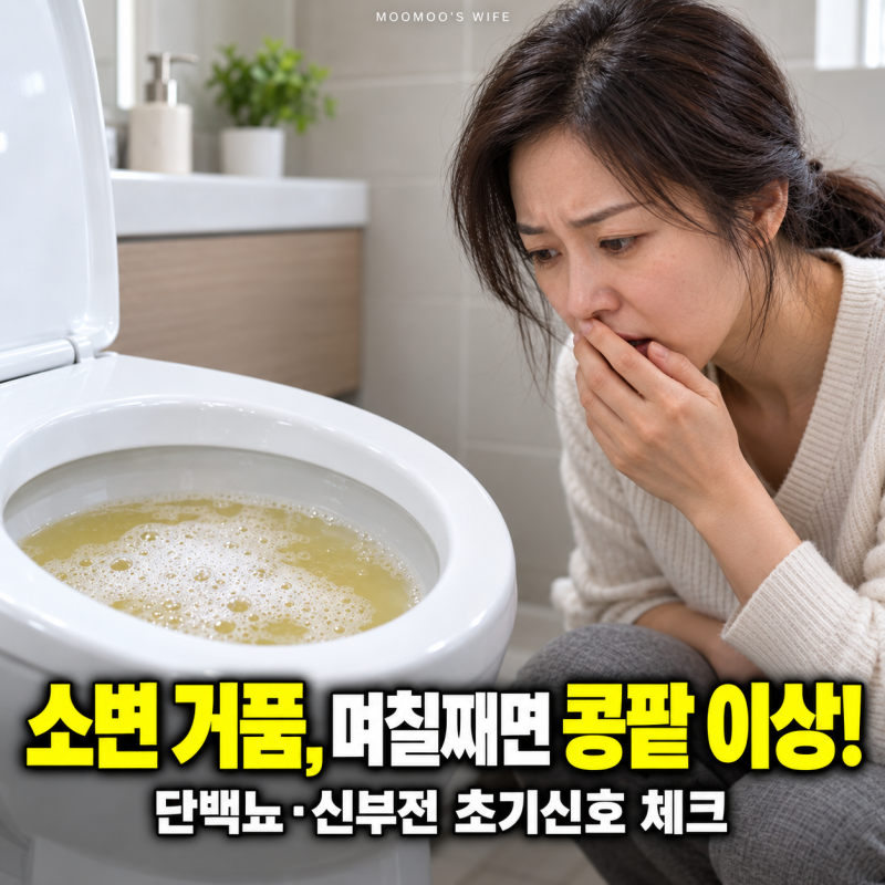 소변 거품 신부전증 초기증상 및 단백뇨 원인, 골든타임 지키는 필수 확인법