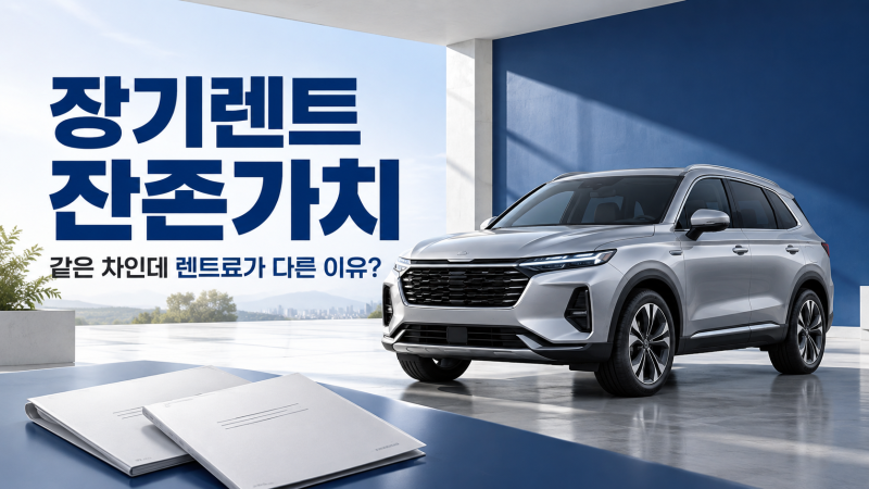 장기렌트 잔존가치, 같은 차인데 월 렌트료가 다른 이유는?