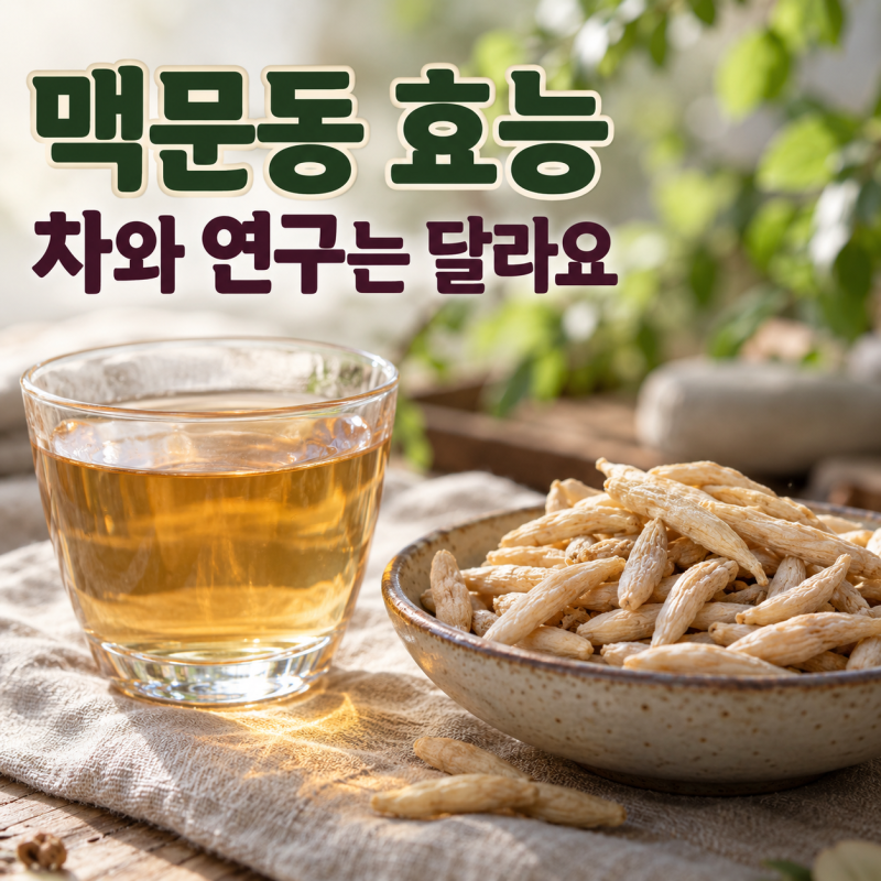 맥문동 효능, 마른기침에 좋다는 말과 맥문동차 근거를 구분해요